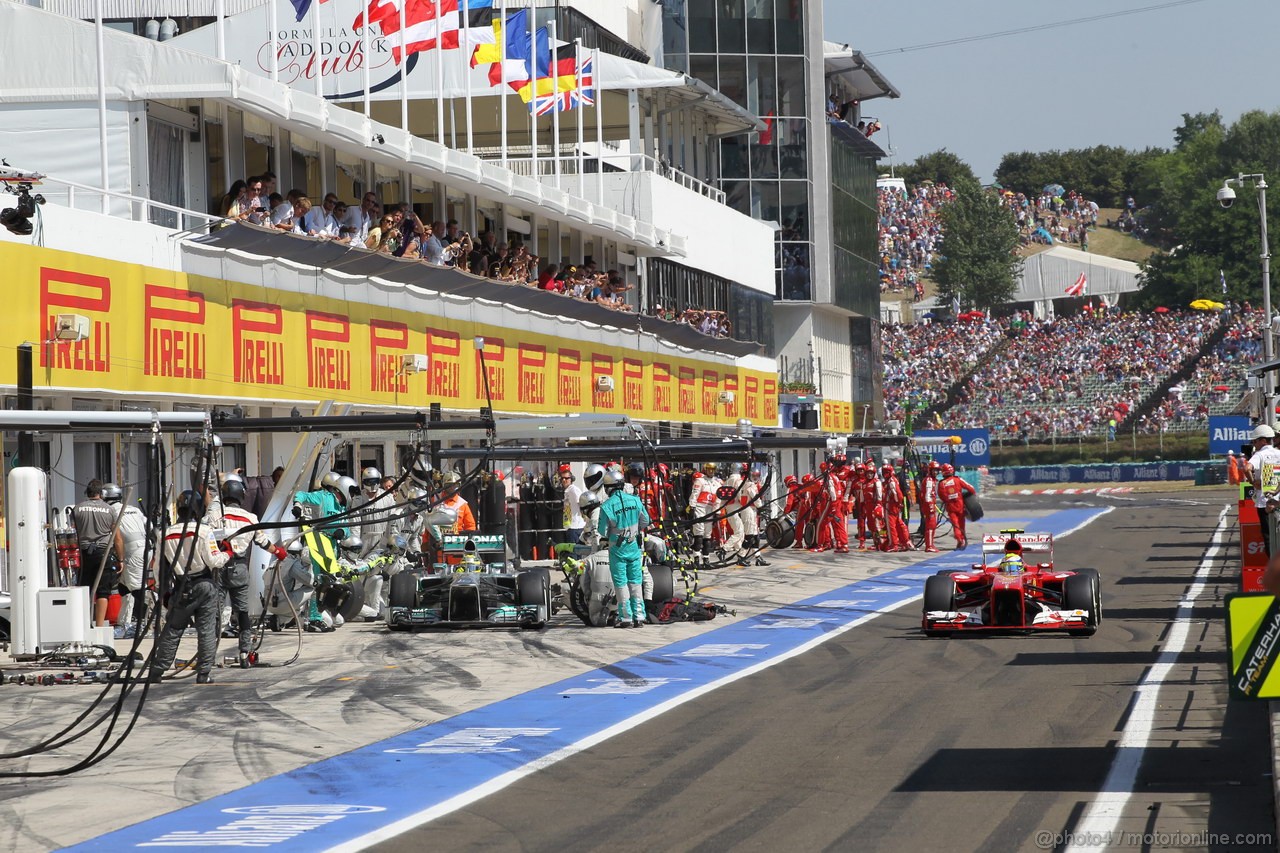 GP UNGHERIA, 28.07.2013- Gara, Felipe Massa (BRA) Ferrari F138