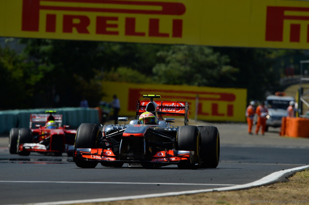 GP UNGHERIA, 28.07.2013- Gara, Sergio Perez (MEX) McLaren MP4-28