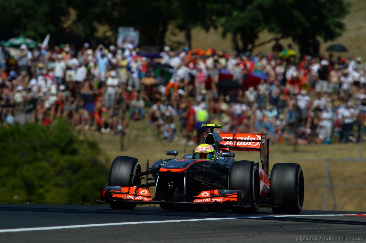 GP UNGHERIA, 28.07.2013- Gara, Sergio Perez (MEX) McLaren MP4-28