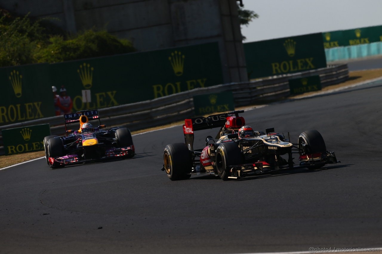 GP UNGHERIA, 28.07.2013- Gara, Kimi Raikkonen (FIN) Lotus F1 Team E21