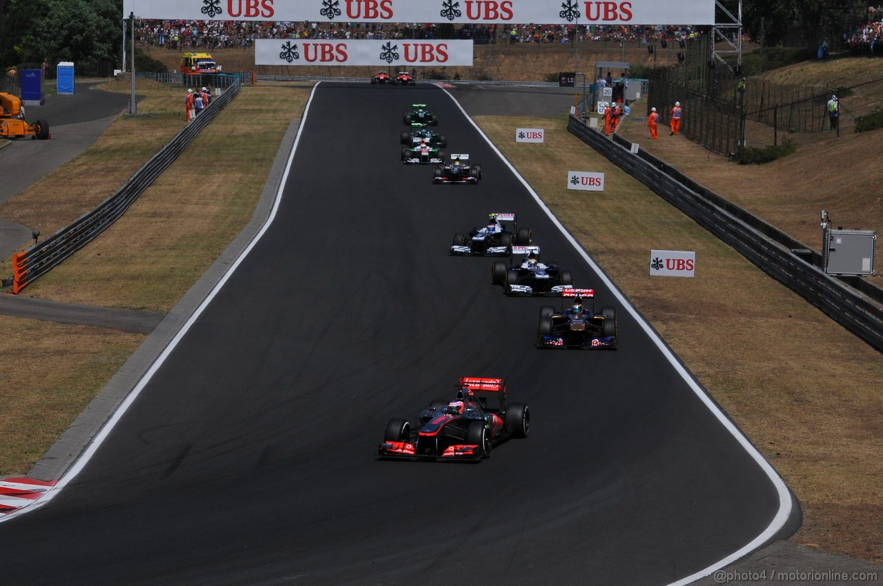 GP UNGHERIA, 28.07.2013- Gara, Jenson Button (GBR) McLaren Mercedes MP4-28