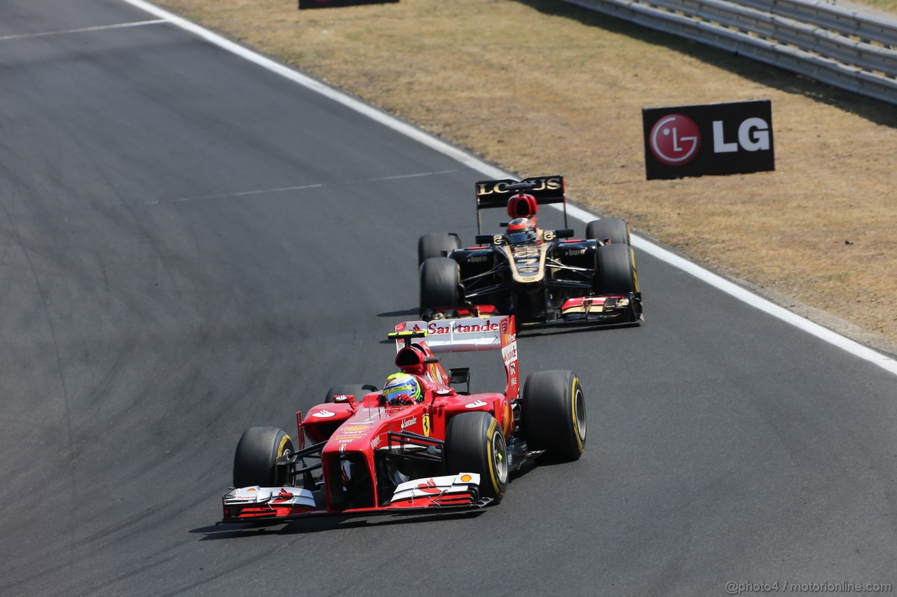 GP UNGHERIA, 28.07.2013- Gara, Felipe Massa (BRA) Ferrari F138