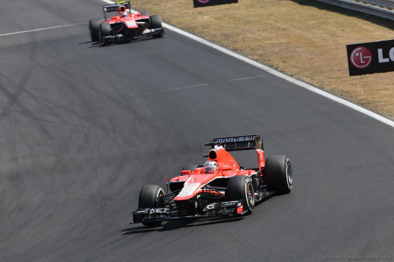 GP UNGHERIA, 28.07.2013- Gara, Jules Bianchi (FRA) Marussia F1 Team MR02