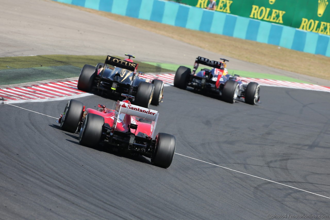 GP UNGHERIA, 28.07.2013- Gara, Fernando Alonso (ESP) Ferrari F138