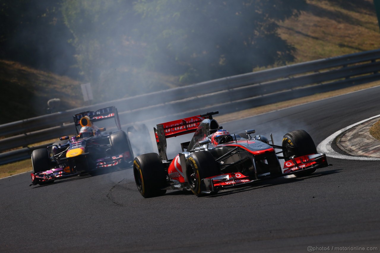 GP UNGHERIA, 28.07.2013- Gara, Jenson Button (GBR) McLaren Mercedes MP4-28