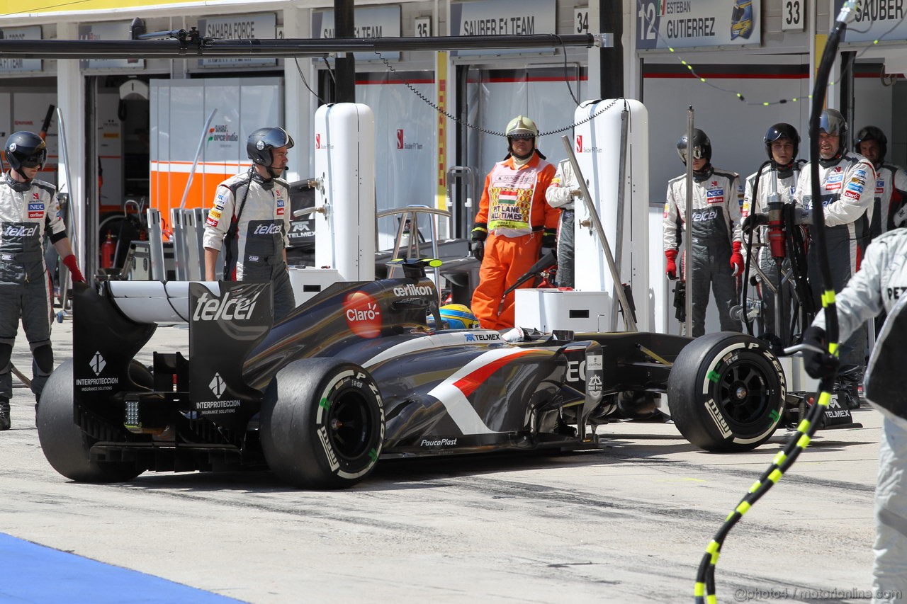 GP UNGHERIA, 28.07.2013- Gara, Esteban Gutierrez (MEX), Sauber F1 Team C32