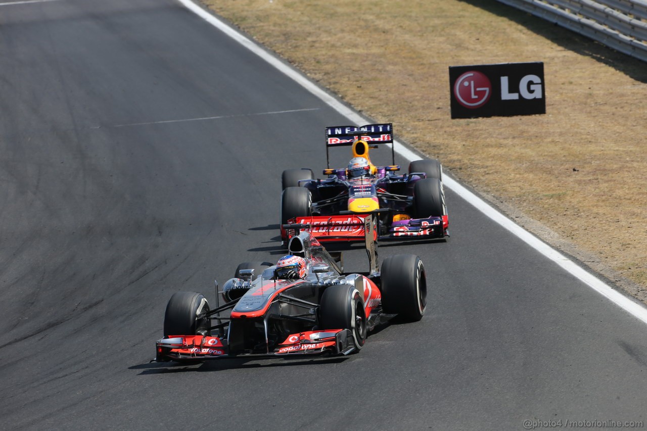 GP UNGHERIA, 28.07.2013- Gara, Jenson Button (GBR) McLaren Mercedes MP4-28