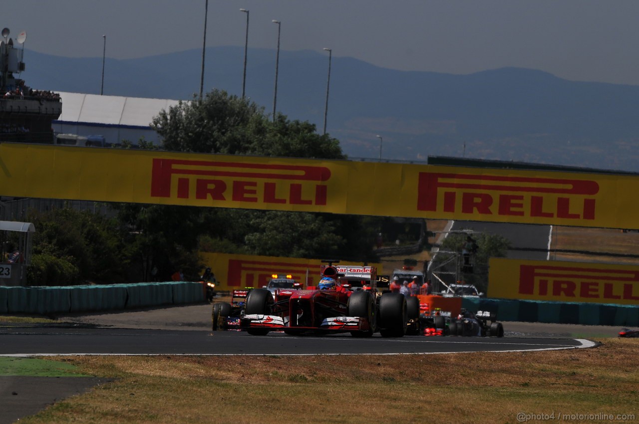 GP UNGHERIA, 28.07.2013- Gara, Fernando Alonso (ESP) Ferrari F138