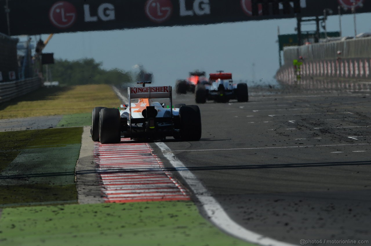 GP UNGHERIA, 28.07.2013- Gara, Paul di Resta (GBR) Sahara Force India F1 Team VJM06