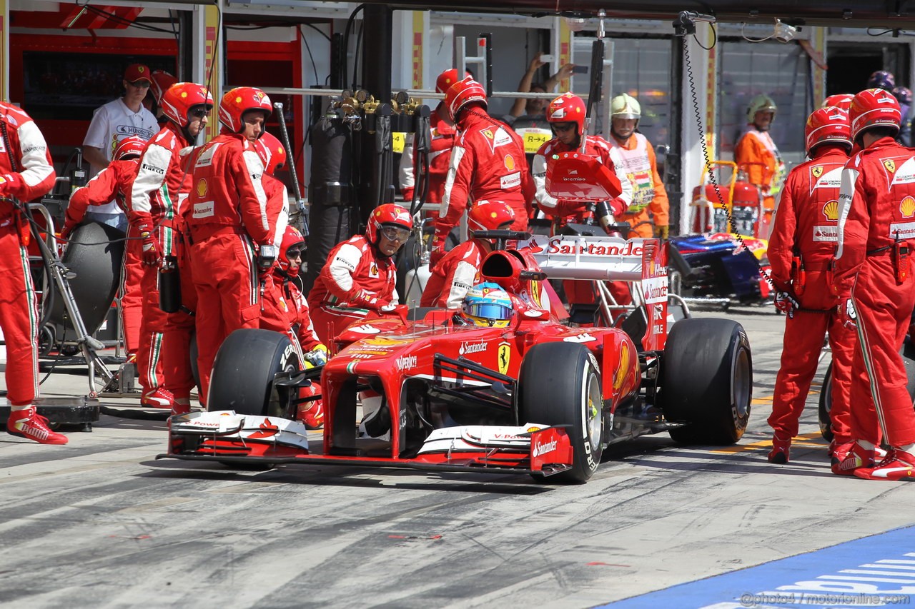 GP UNGHERIA, 28.07.2013- Gara, Fernando Alonso (ESP) Ferrari F138