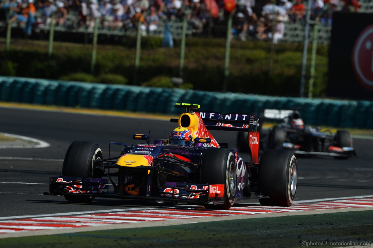 GP UNGHERIA, 28.07.2013- Gara, Mark Webber (AUS) Red Bull Racing RB9