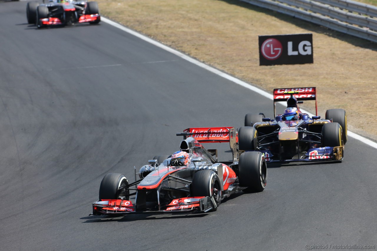 GP UNGHERIA, 28.07.2013- Gara, Jenson Button (GBR) McLaren Mercedes MP4-28