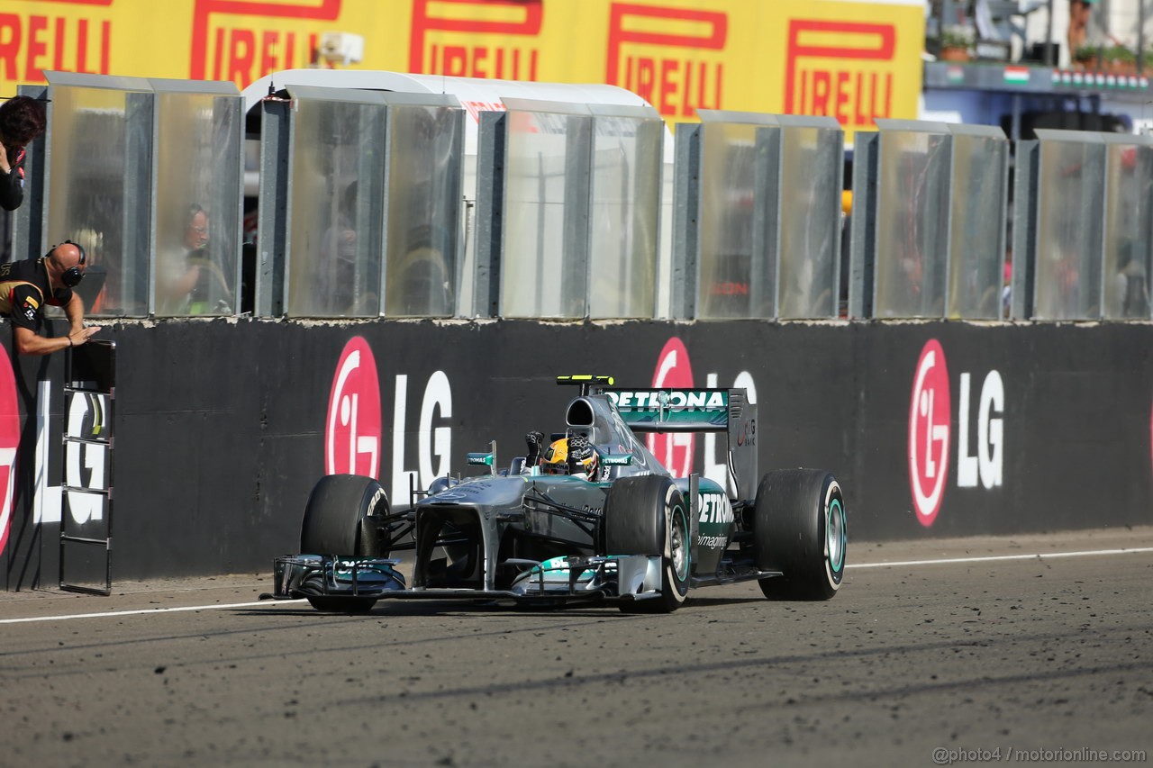 GP UNGHERIA, 28.07.2013- Gara, Lewis Hamilton (GBR) Mercedes AMG F1 W04