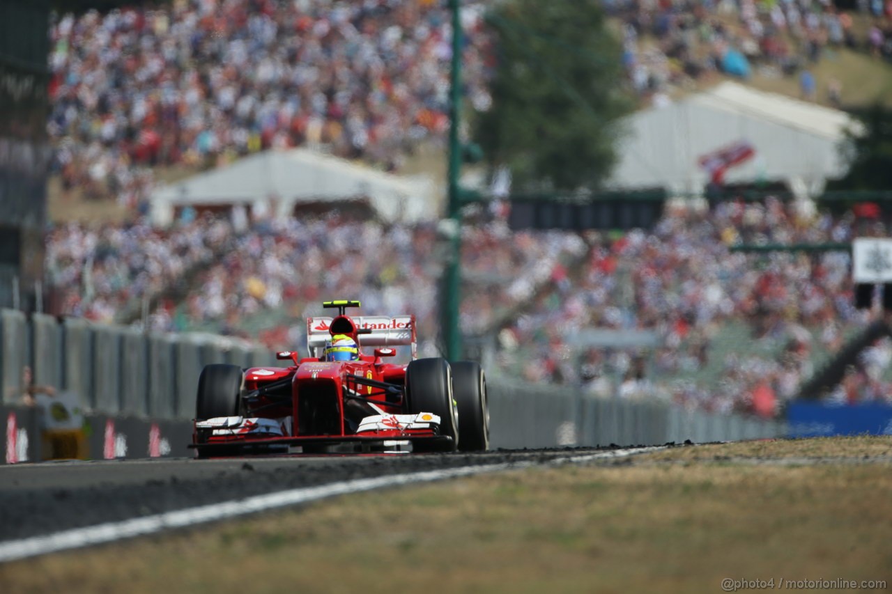 GP UNGHERIA, 28.07.2013- Gara, Felipe Massa (BRA) Ferrari F138