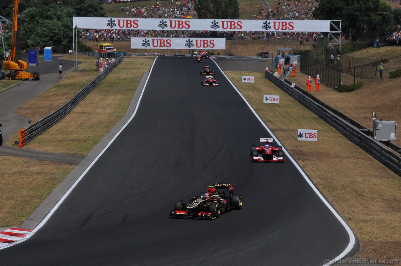 GP UNGHERIA, 28.07.2013- Gara, Romain Grosjean (FRA) Lotus F1 Team E213