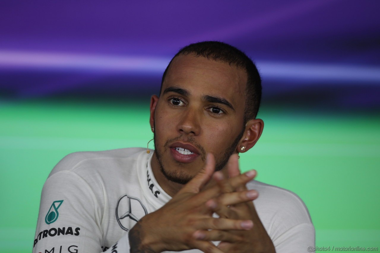 GP UNGHERIA, 28.07.2013- Racw Press Conference,  Lewis Hamilton (GBR) Mercedes AMG F1 W04