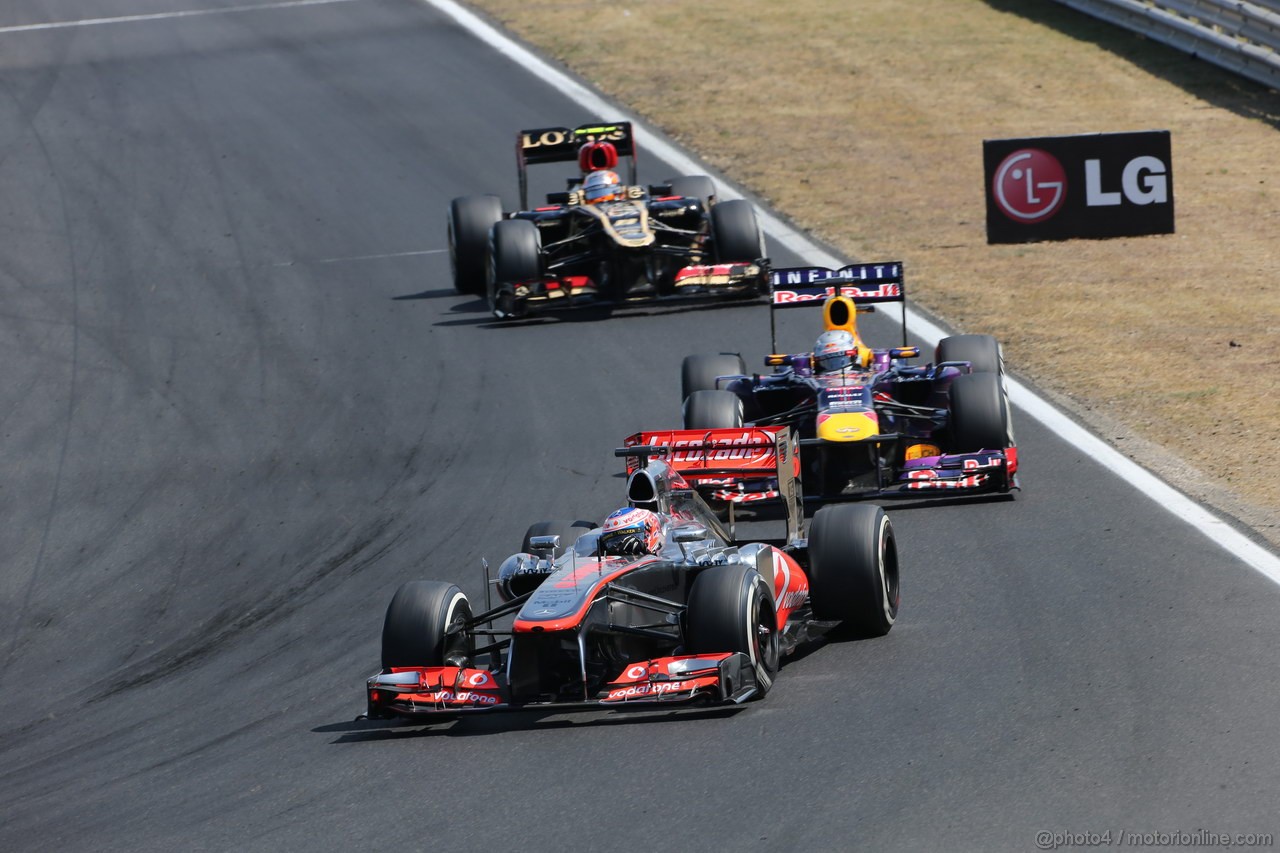 GP UNGHERIA, 28.07.2013- Gara, Jenson Button (GBR) McLaren Mercedes MP4-28