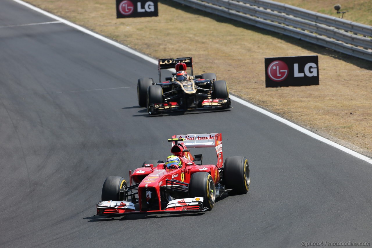 GP UNGHERIA, 28.07.2013- Gara, Felipe Massa (BRA) Ferrari F138