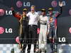 GP UNGHERIA, 28.07.2013- Podium: winner Lewis Hamilton (GBR) Mercedes AMG F1 W04, 2nd Kimi Raikkonen (FIN) Lotus F1 Team E21, 3rd Sebastian Vettel (GER) Red Bull Racing RB9 e Ross Brawn (GBR), Team Principal, Mercedes GP as rapresentatinve of winner team