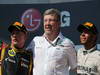 GP UNGHERIA, 28.07.2013- Podium Ross Brawn (GBR), Team Principal, Mercedes GP e Kimi Raikkonen (FIN) Lotus F1 Team E21 with Lewis Hamilton (GBR) Mercedes AMG F1 W04