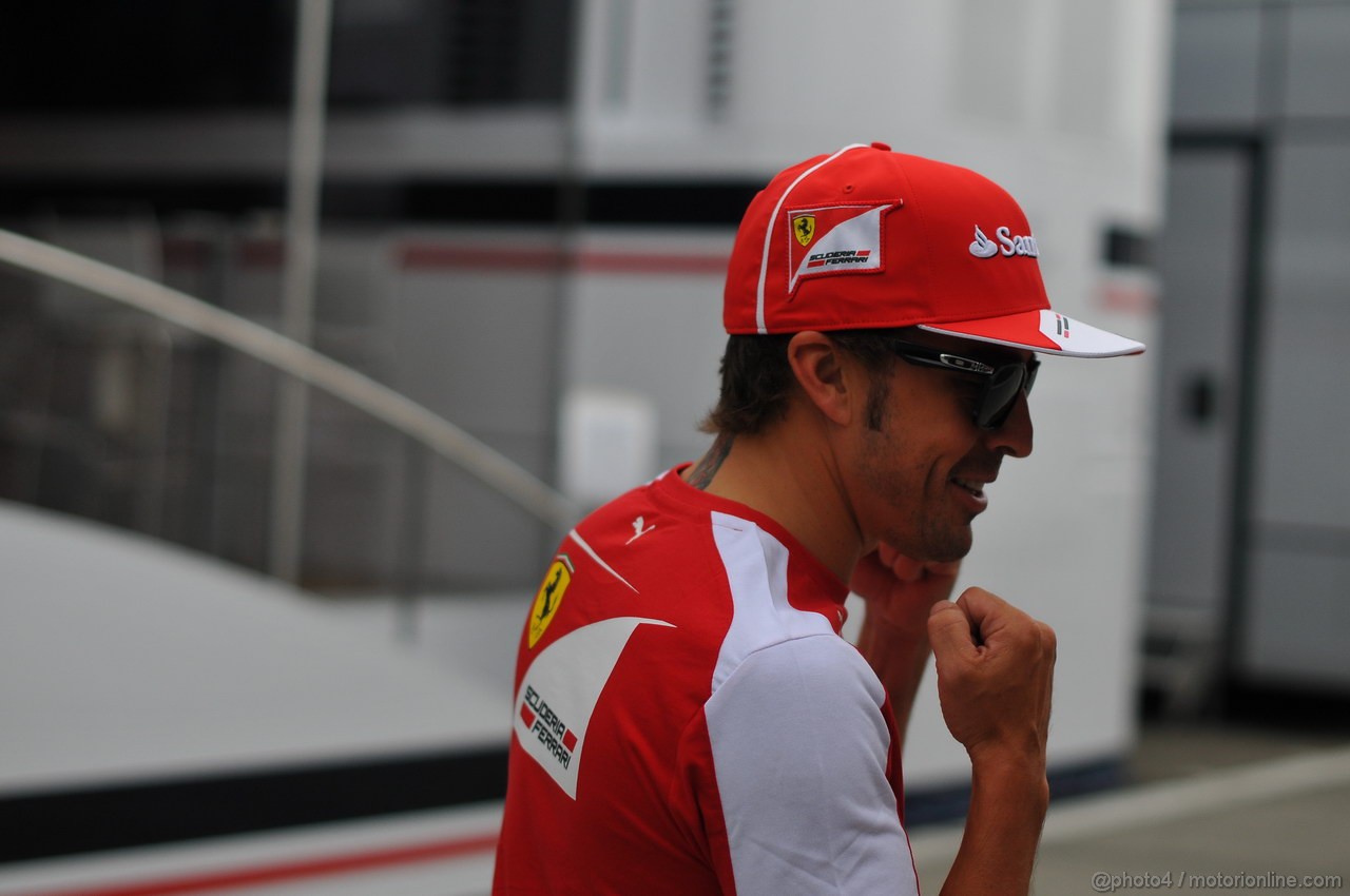 GP UNGHERIA, 25.07.2013- Fernando Alonso (ESP) Ferrari F138
