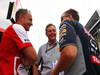 GP UNGHERIA, 25.07.2013- Mario Isola (ITA), Sporting Director Pirelli amd Sebastian Vettel (GER) Red Bull Racing RB9