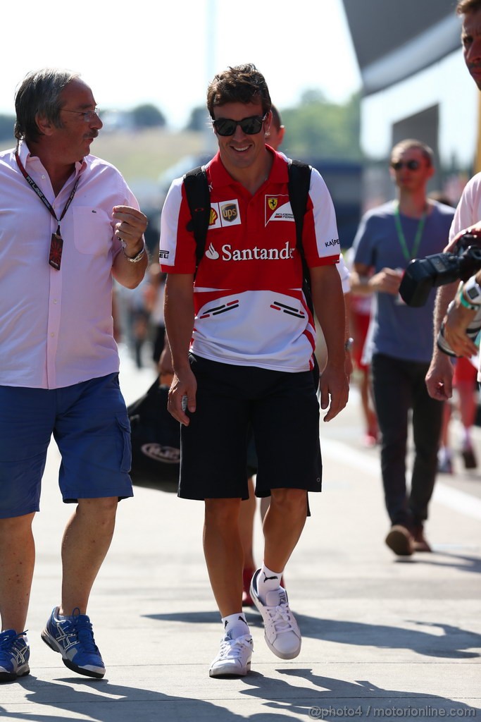 GP UNGHERIA, 27.07.2013- Fernando Alonso (ESP) Ferrari F138