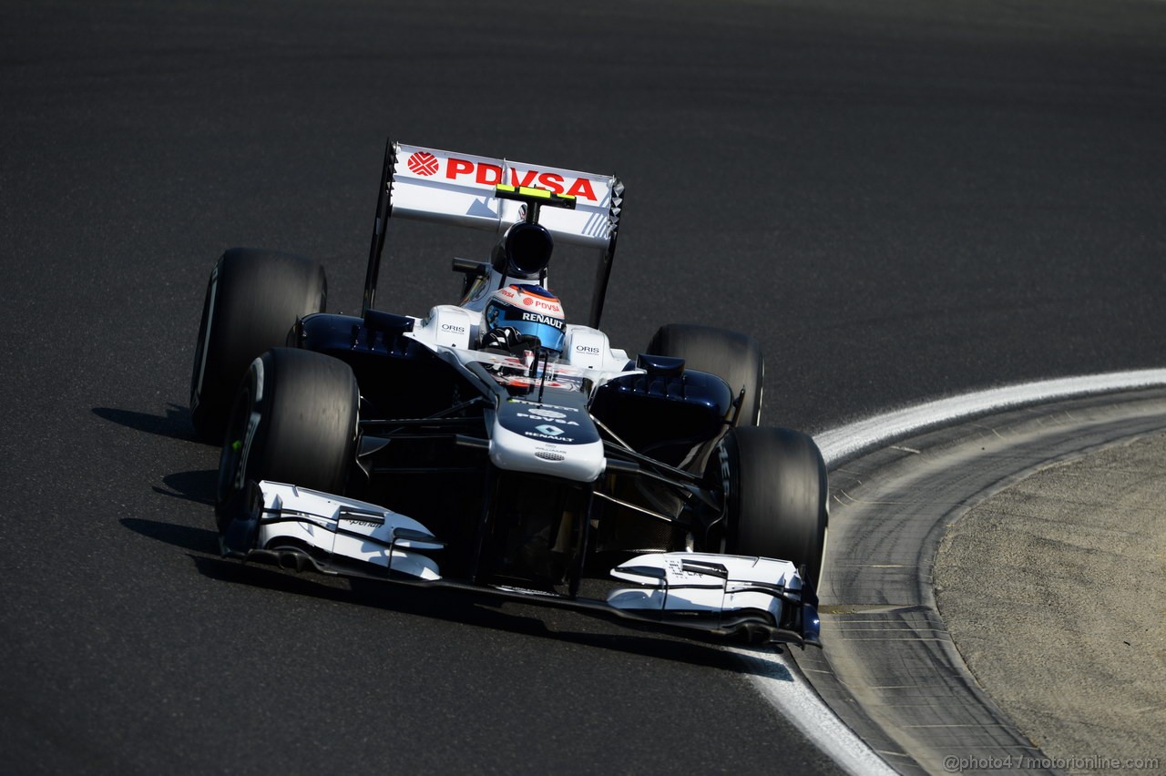 GP UNGHERIA, 27.07.2013- Free practice 3, Valtteri Bottas (FIN), Williams F1 Team FW35