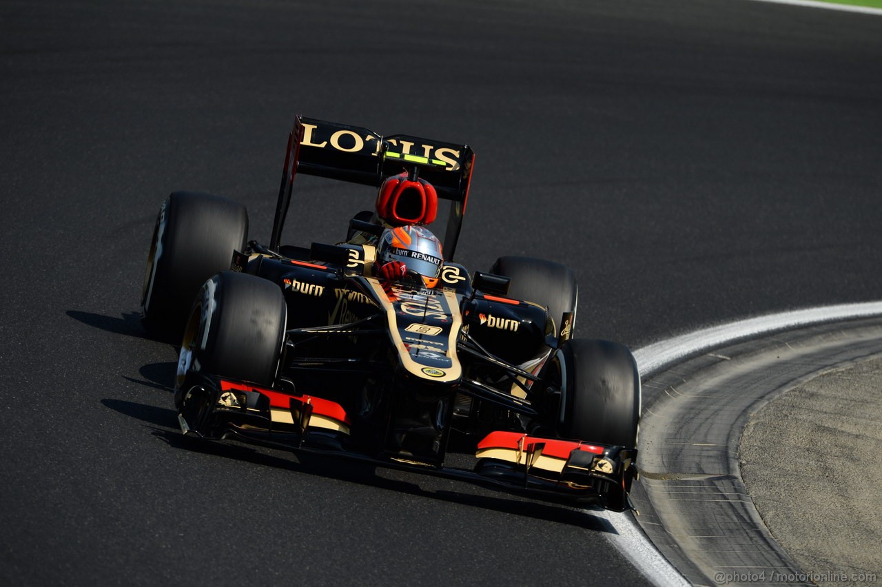 GP UNGHERIA, 27.07.2013- Free practice 3, Romain Grosjean (FRA) Lotus F1 Team E213