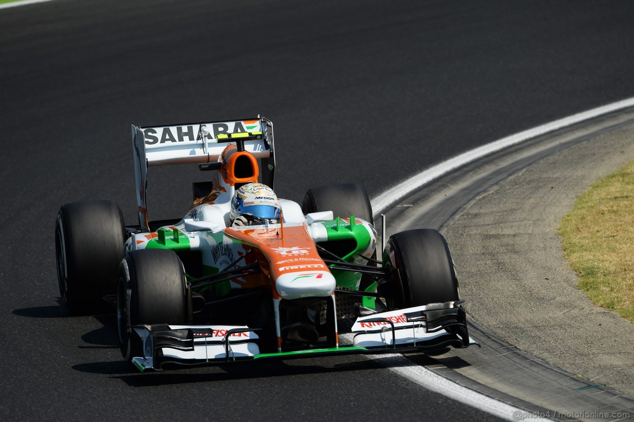 GP UNGHERIA, 27.07.2013- Free practice 3, Adrian Sutil (GER), Sahara Force India F1 Team VJM06