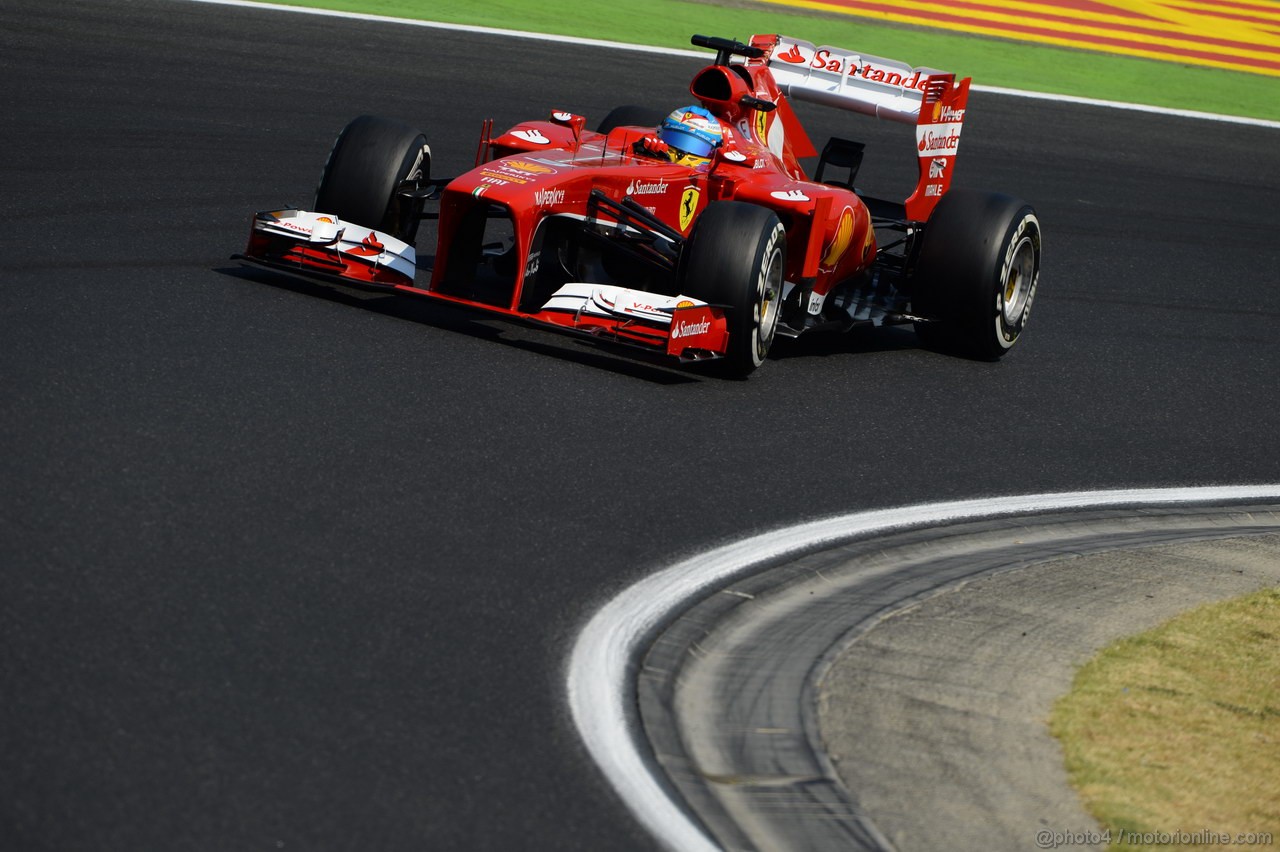 GP UNGHERIA, 27.07.2013- Free practice 3, Fernando Alonso (ESP) Ferrari F138