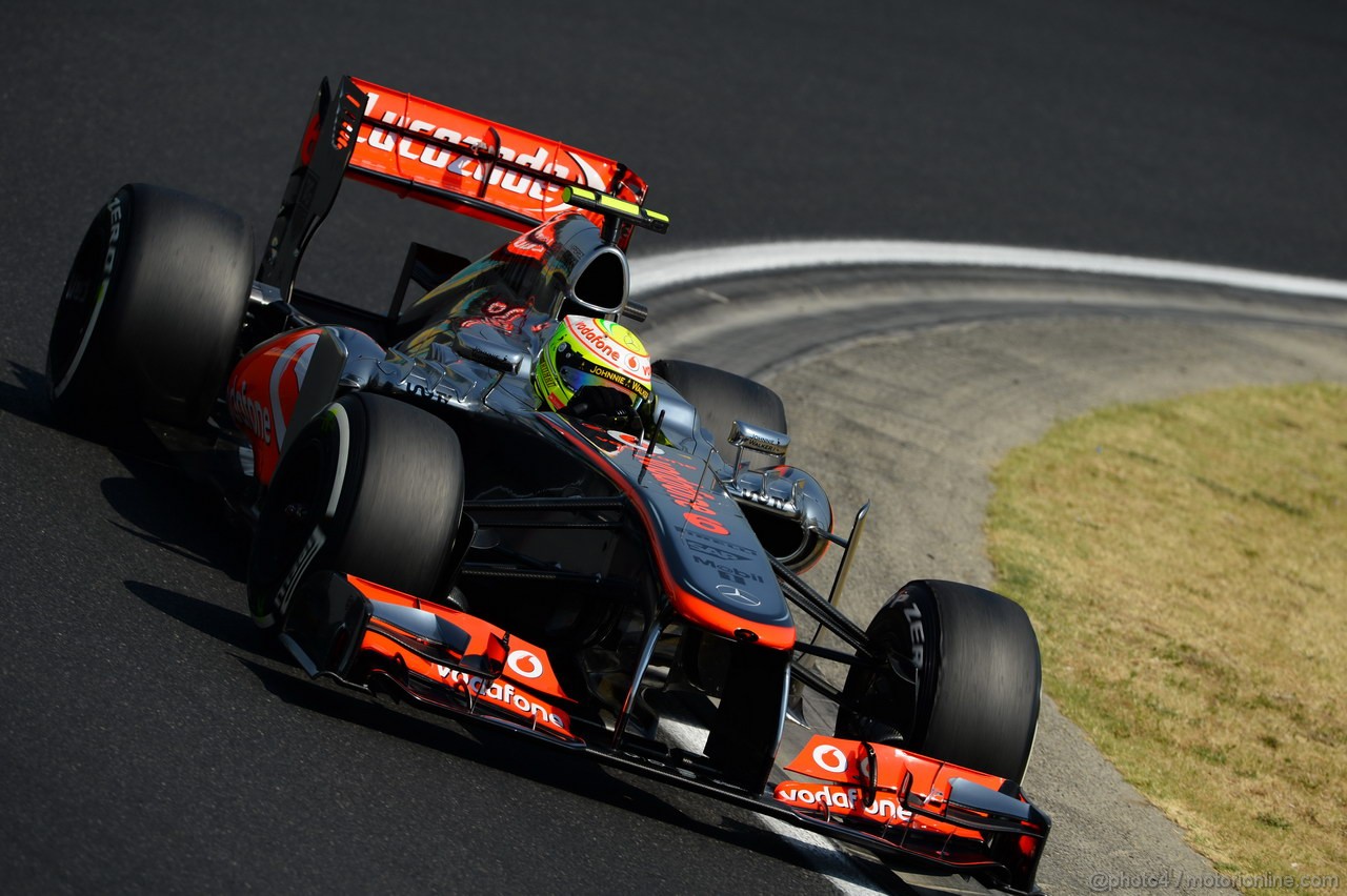 GP UNGHERIA, 27.07.2013- Free practice 3, Sergio Perez (MEX) McLaren MP4-28