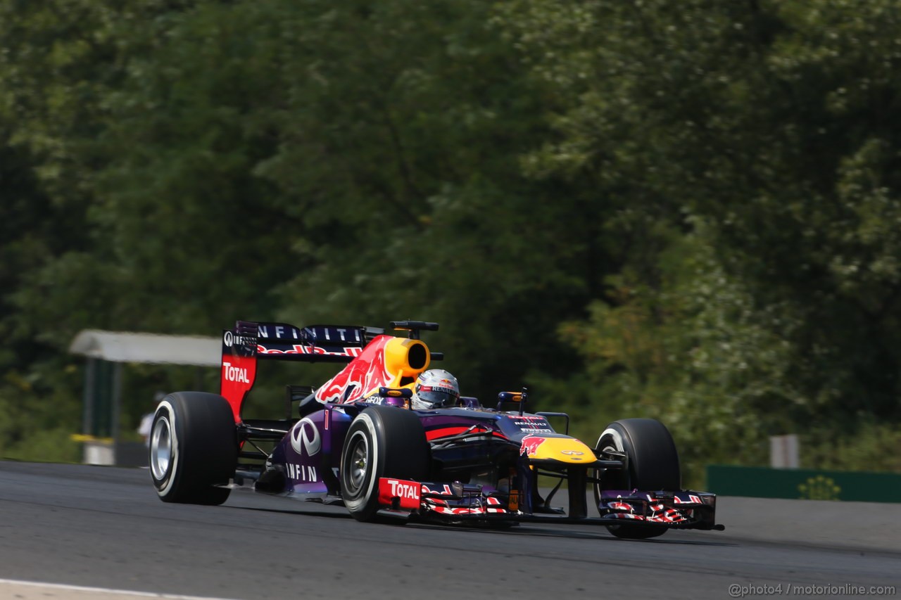 GP UNGHERIA, 27.07.2013- Free practice 3, Sebastian Vettel (GER) Red Bull Racing RB9