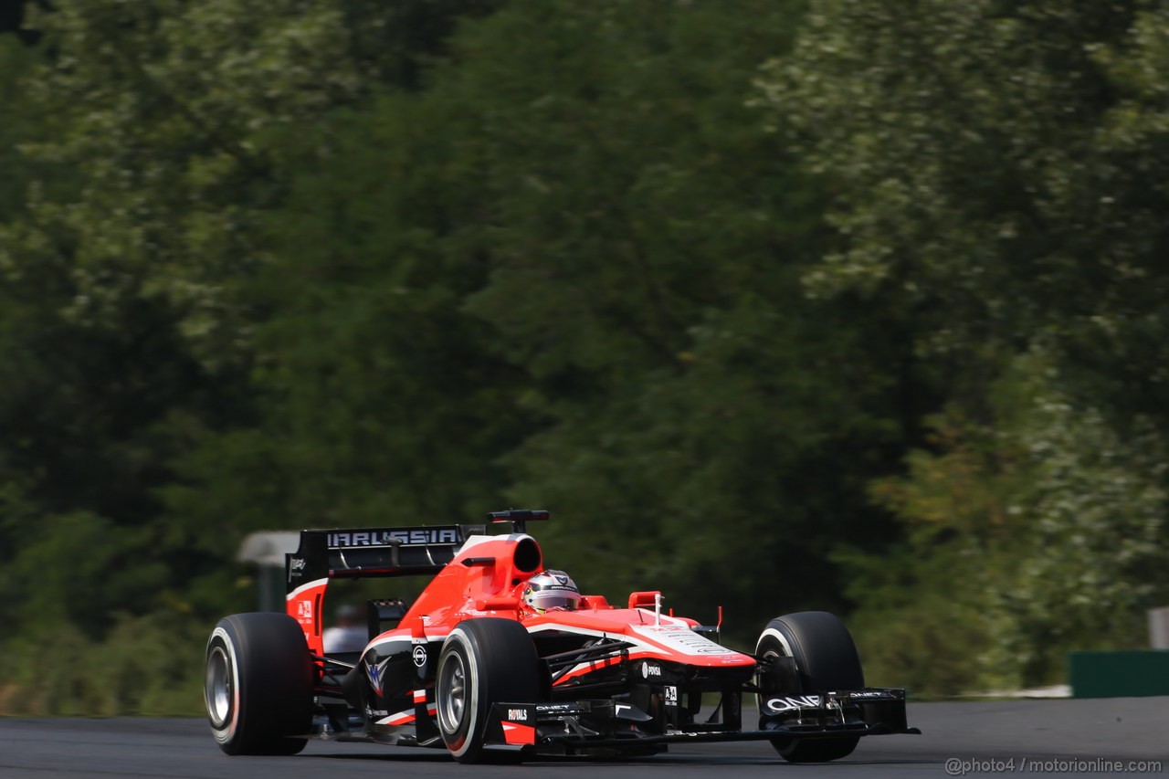 GP UNGHERIA, 27.07.2013- Free practice 3, Jules Bianchi (FRA) Marussia F1 Team MR02