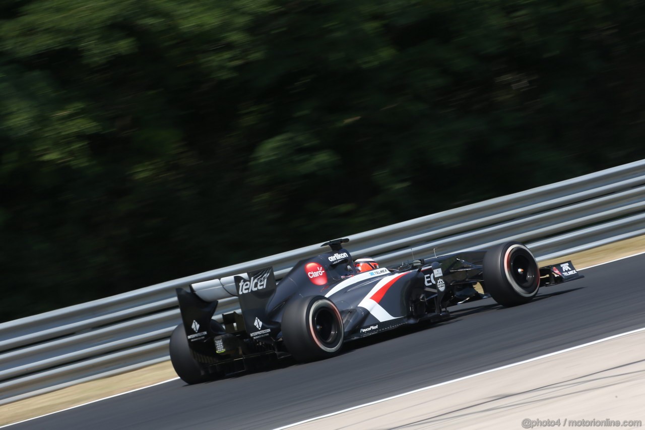 GP UNGHERIA, 27.07.2013- Free practice 3, Nico Hulkenberg (GER) Sauber F1 Team C32