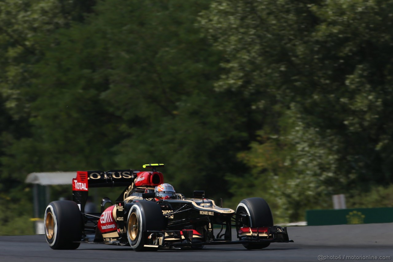 GP UNGHERIA, 27.07.2013- Free practice 3, Romain Grosjean (FRA) Lotus F1 Team E213