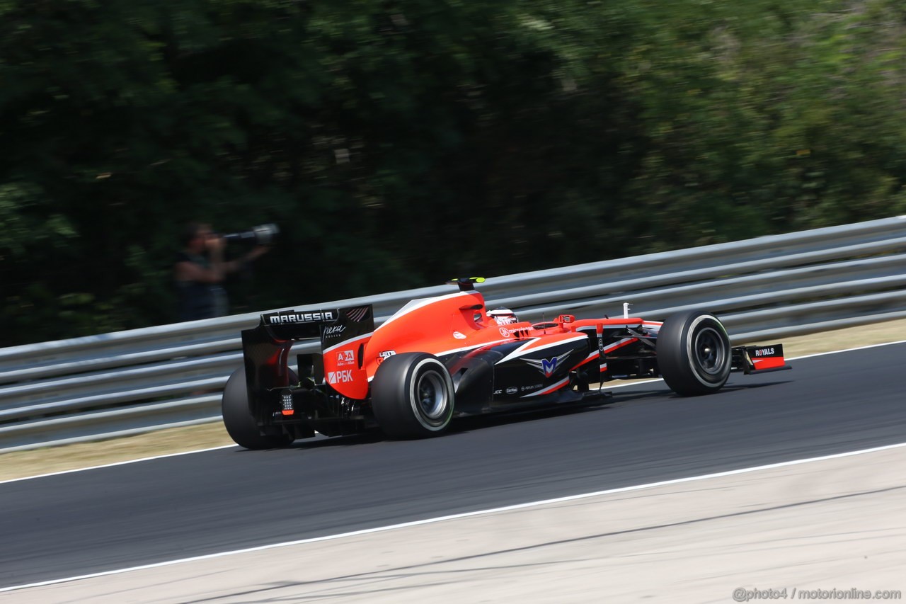 GP UNGHERIA, 27.07.2013- Free practice 3, Max Chilton (GBR), Marussia F1 Team MR02