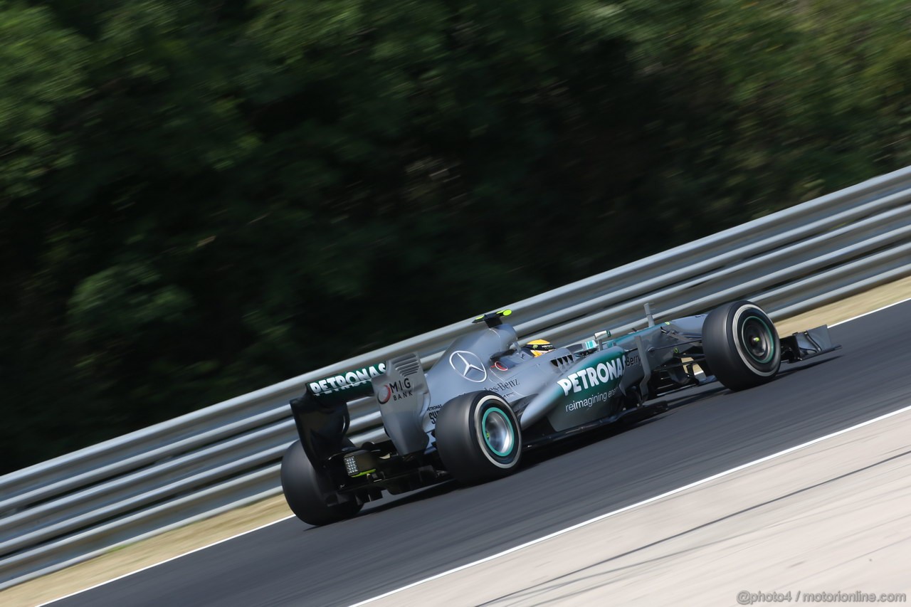 GP UNGHERIA, 27.07.2013- Free practice 3, Lewis Hamilton (GBR) Mercedes AMG F1 W04