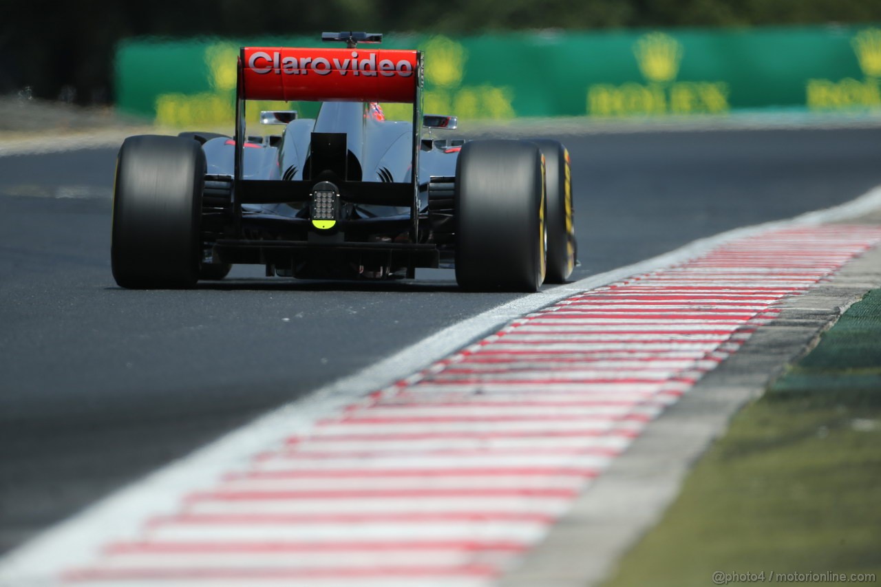 GP UNGHERIA, 27.07.2013- Free practice 3, Jenson Button (GBR) McLaren Mercedes MP4-28