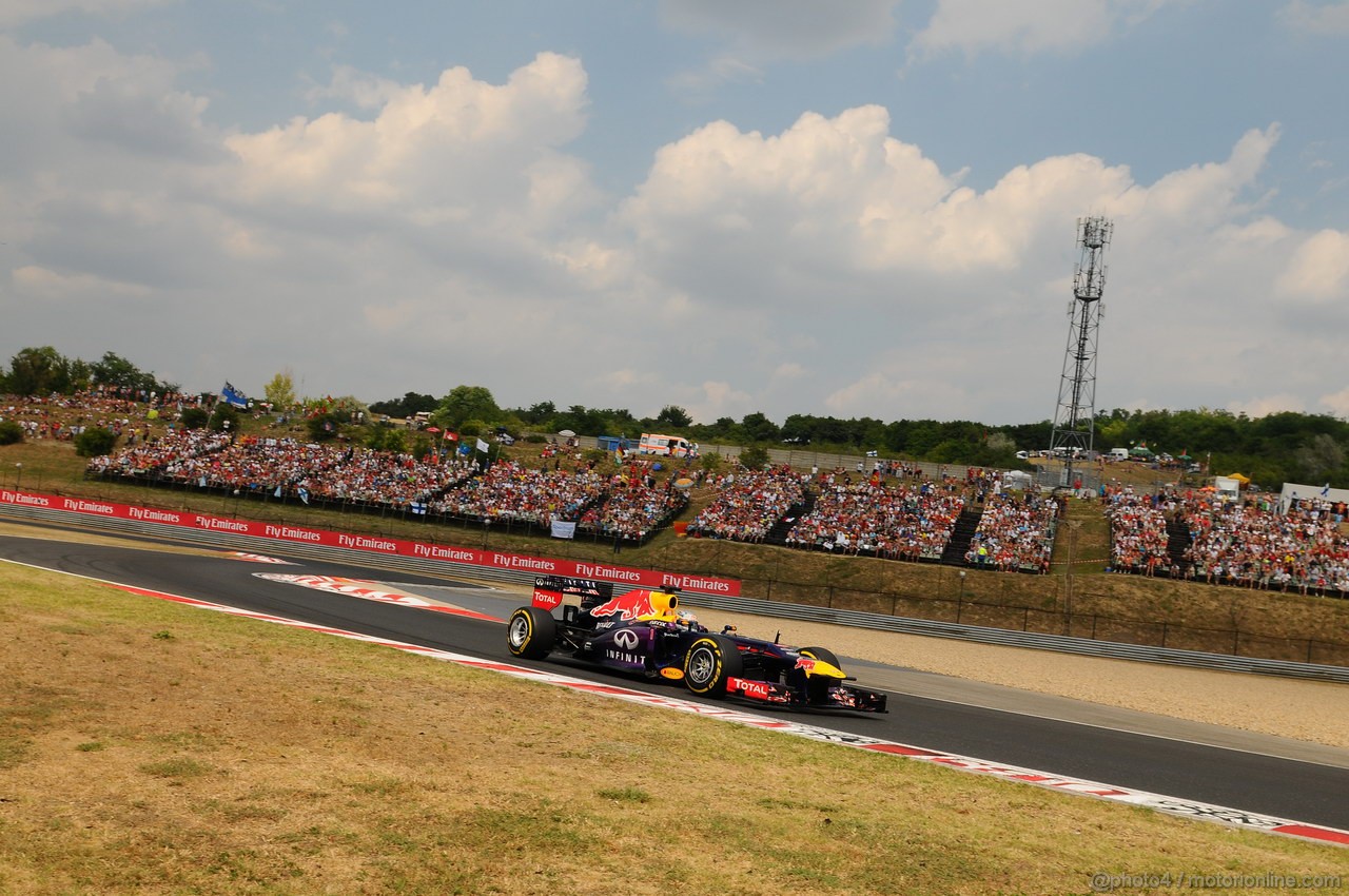 GP UNGHERIA, 27.07.2013- Qualifiche, Sebastian Vettel (GER) Red Bull Racing RB9