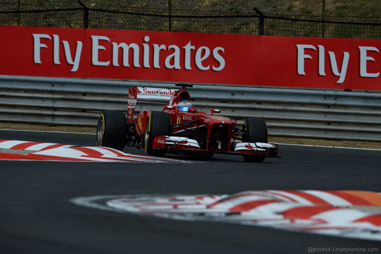 GP UNGHERIA, 27.07.2013- Qualifiche, Fernando Alonso (ESP) Ferrari F138