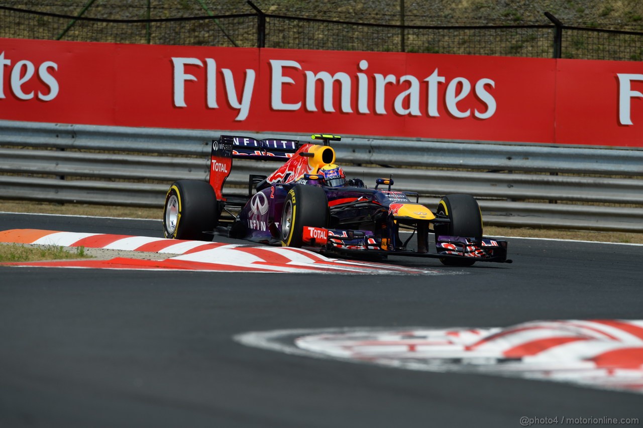 GP UNGHERIA, 27.07.2013- Qualifiche, Mark Webber (AUS) Red Bull Racing RB9