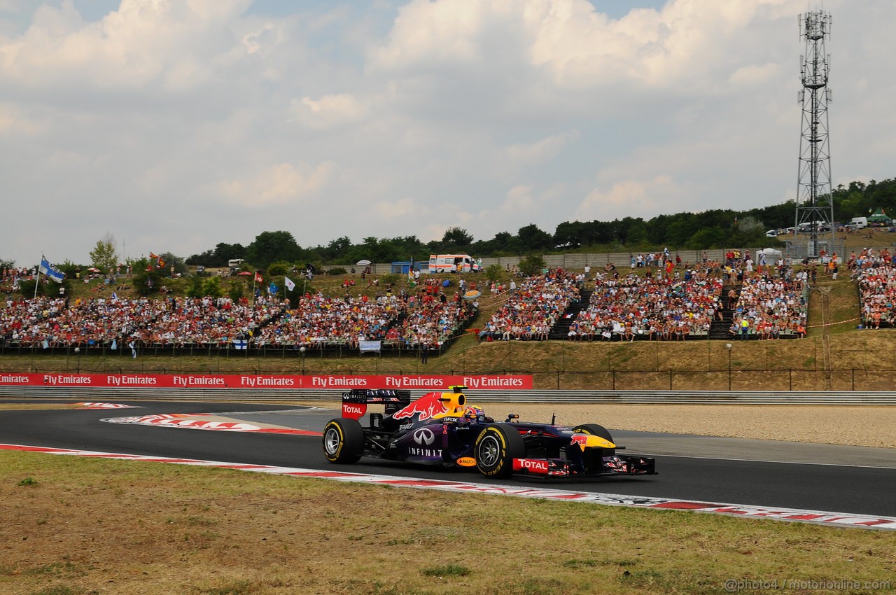 GP UNGHERIA, 27.07.2013- Qualifiche, Mark Webber (AUS) Red Bull Racing RB9