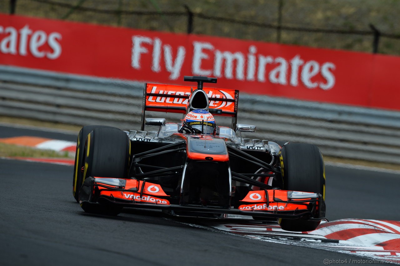 GP UNGHERIA, 27.07.2013- Qualifiche, Jenson Button (GBR) McLaren Mercedes MP4-28