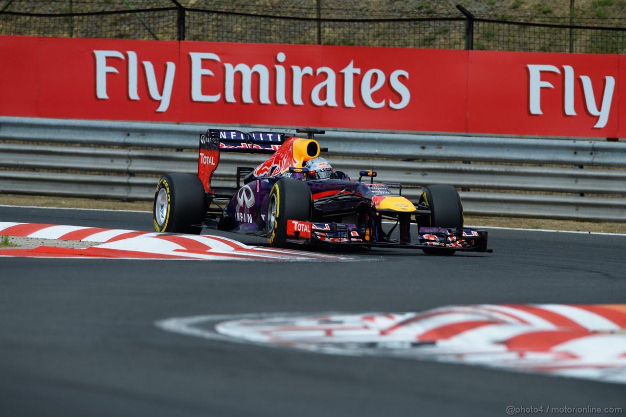 GP UNGHERIA, 27.07.2013- Qualifiche, Sebastian Vettel (GER) Red Bull Racing RB9