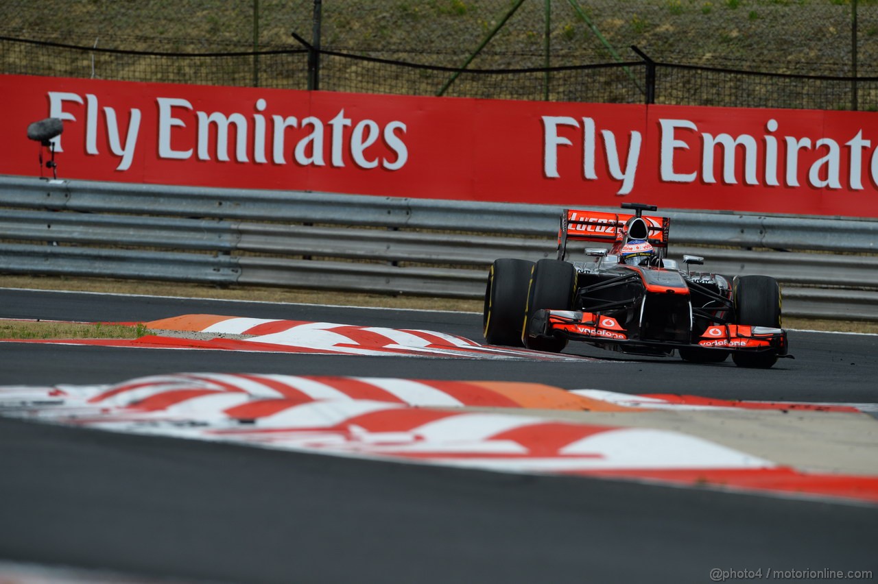 GP UNGHERIA, 27.07.2013- Qualifiche, Jenson Button (GBR) McLaren Mercedes MP4-28