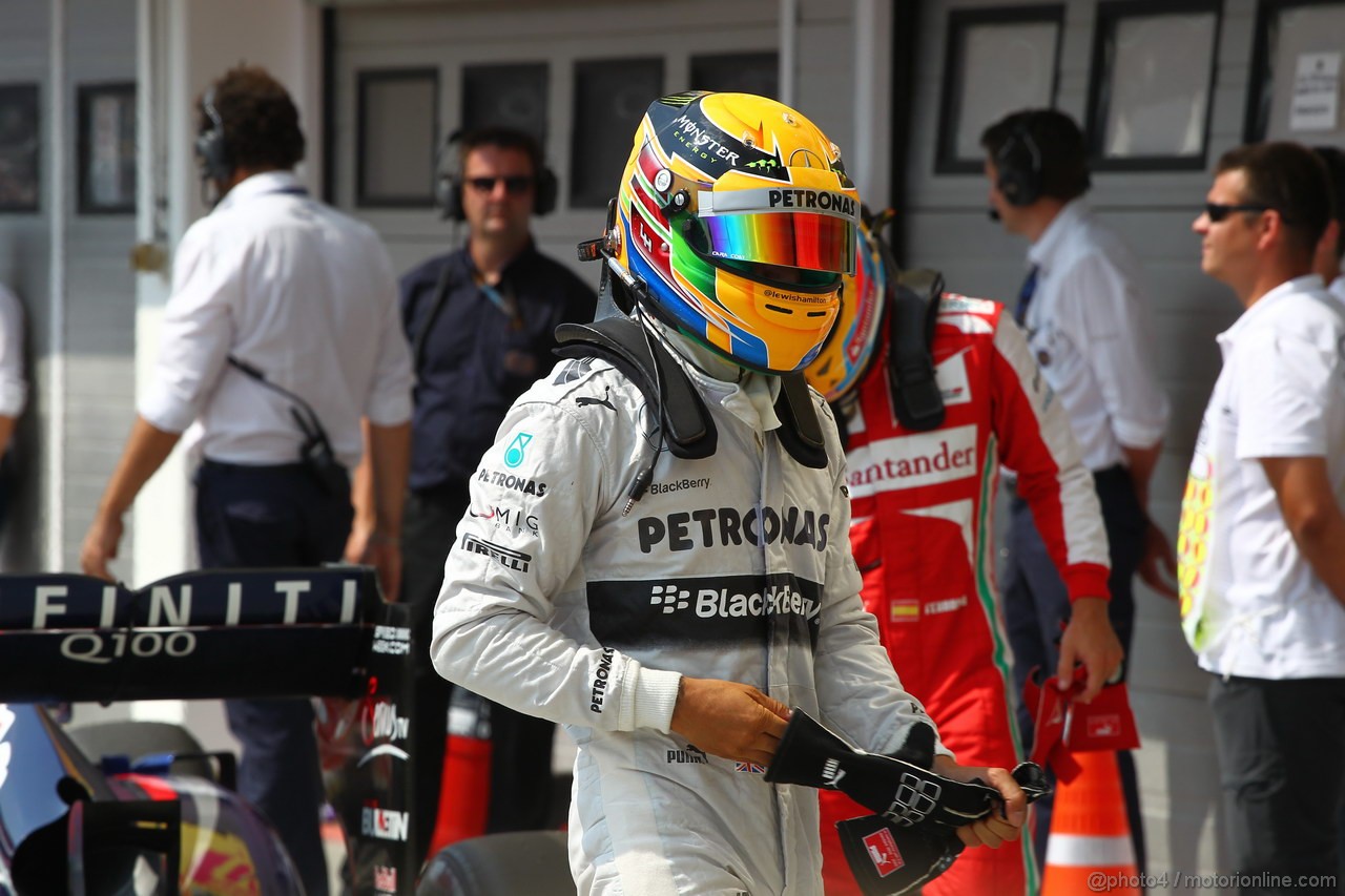 GP UNGHERIA, 27.07.2013- Qualifiche, Lewis Hamilton (GBR) Mercedes AMG F1 W04