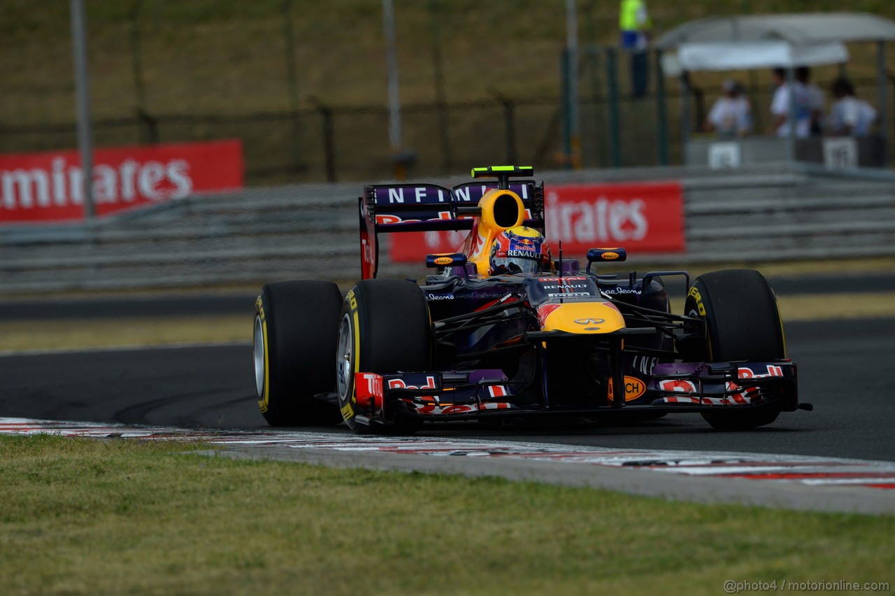 GP UNGHERIA, 27.07.2013- Qualifiche, Mark Webber (AUS) Red Bull Racing RB9