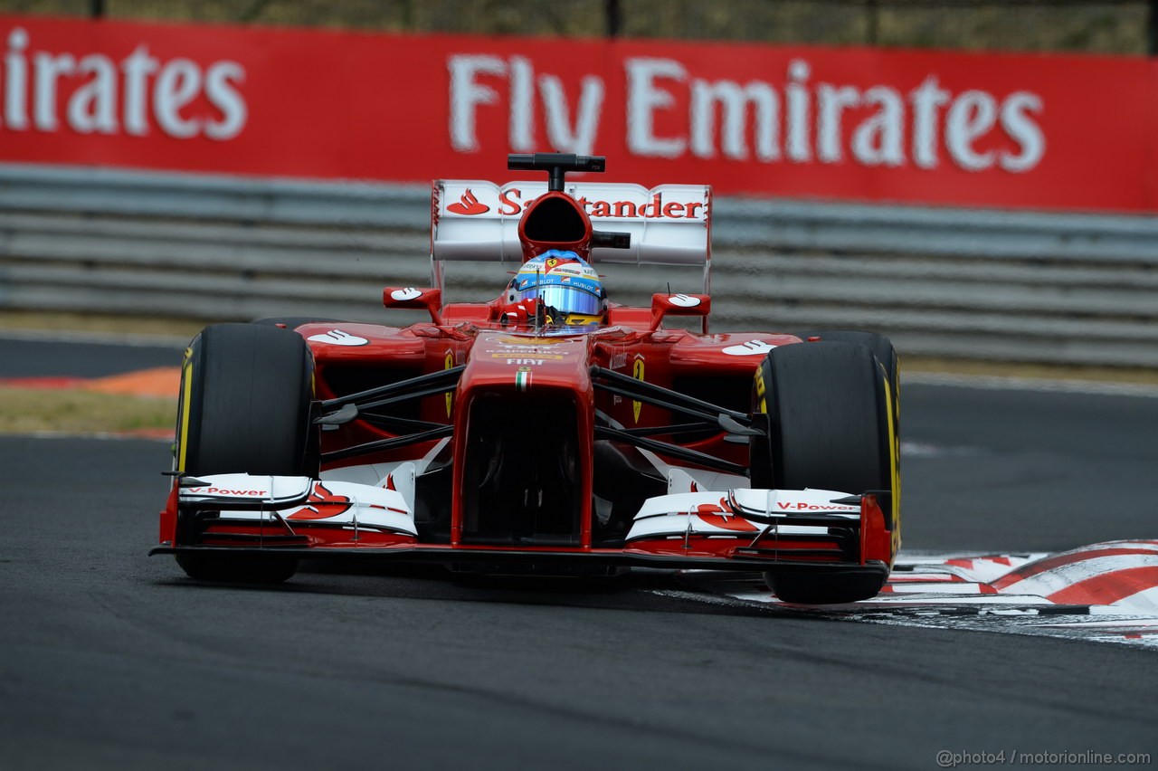 GP UNGHERIA, 27.07.2013- Qualifiche, Fernando Alonso (ESP) Ferrari F138