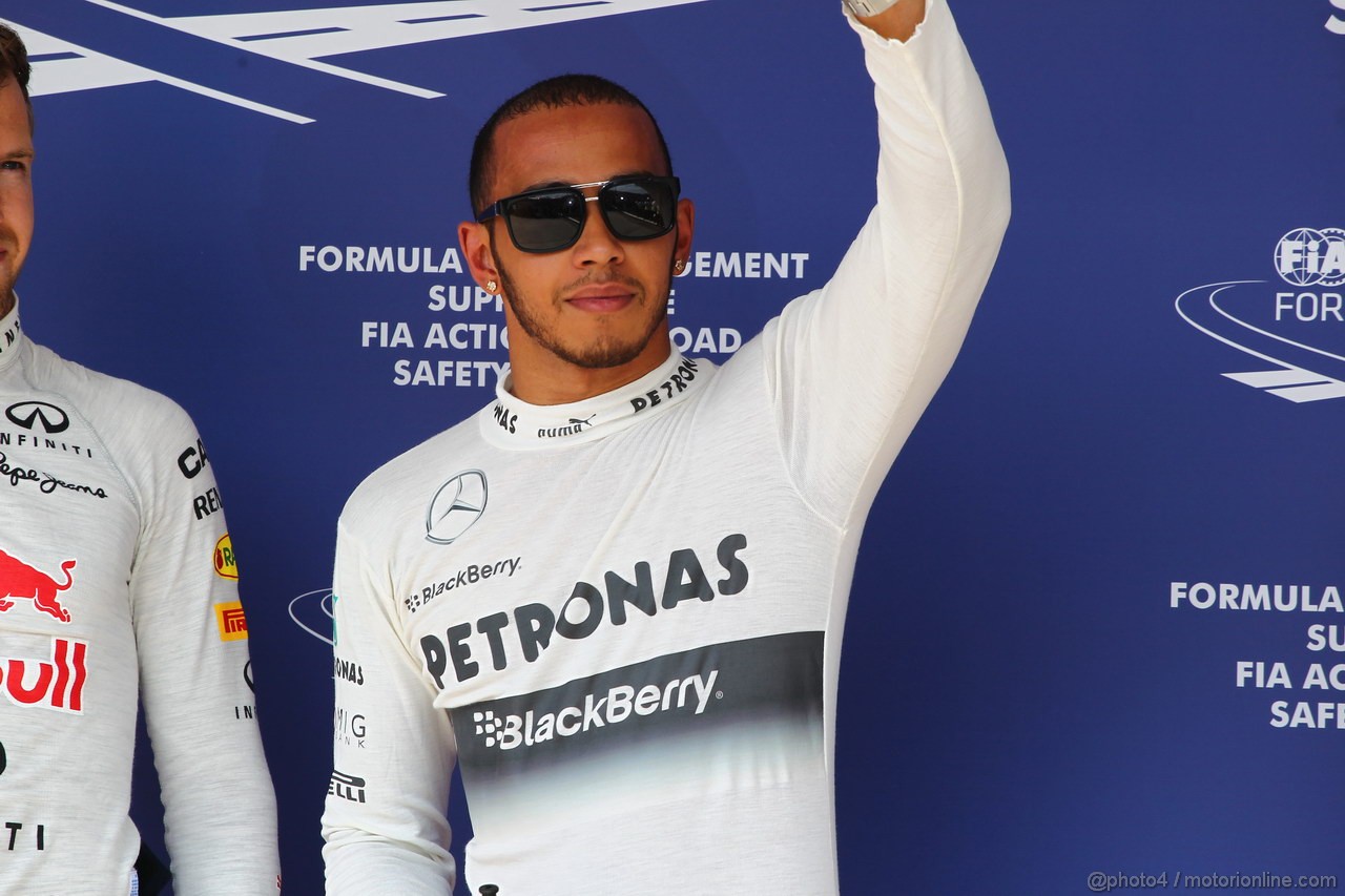 GP UNGHERIA, 27.07.2013- Qualifiche, Pole position celebration: pole Lewis Hamilton (GBR) Mercedes AMG F1 W04
